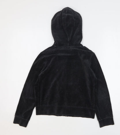 Uniqlo Girls Grey Polyester Full Zip Hoodie Size 9-10 Years Zip