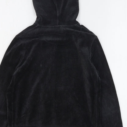 Uniqlo Girls Grey Polyester Full Zip Hoodie Size 9-10 Years Zip