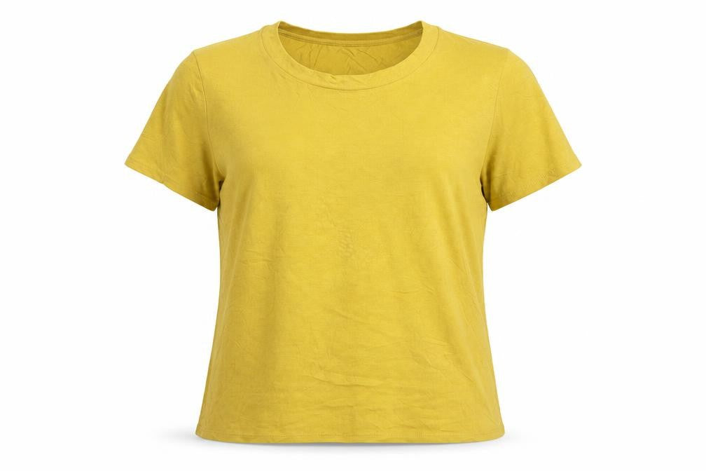 Womens UK Size M Monkl Yellow Basic T-Shirt