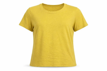 Womens UK Size M Monkl Yellow Basic T-Shirt