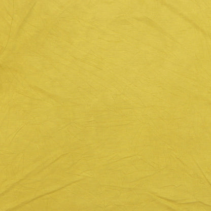 Womens UK Size M Monkl Yellow Basic T-Shirt