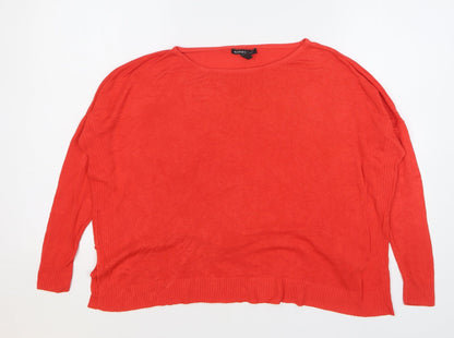 Womens UK Size M Mango Red Pullover Jumper