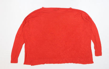 Womens UK Size M Mango Red Pullover Jumper