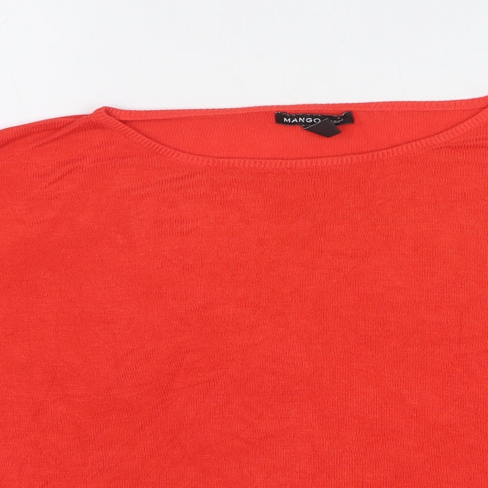 Womens UK Size M Mango Red Pullover Jumper