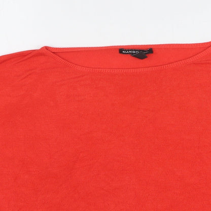 Womens UK Size M Mango Red Pullover Jumper
