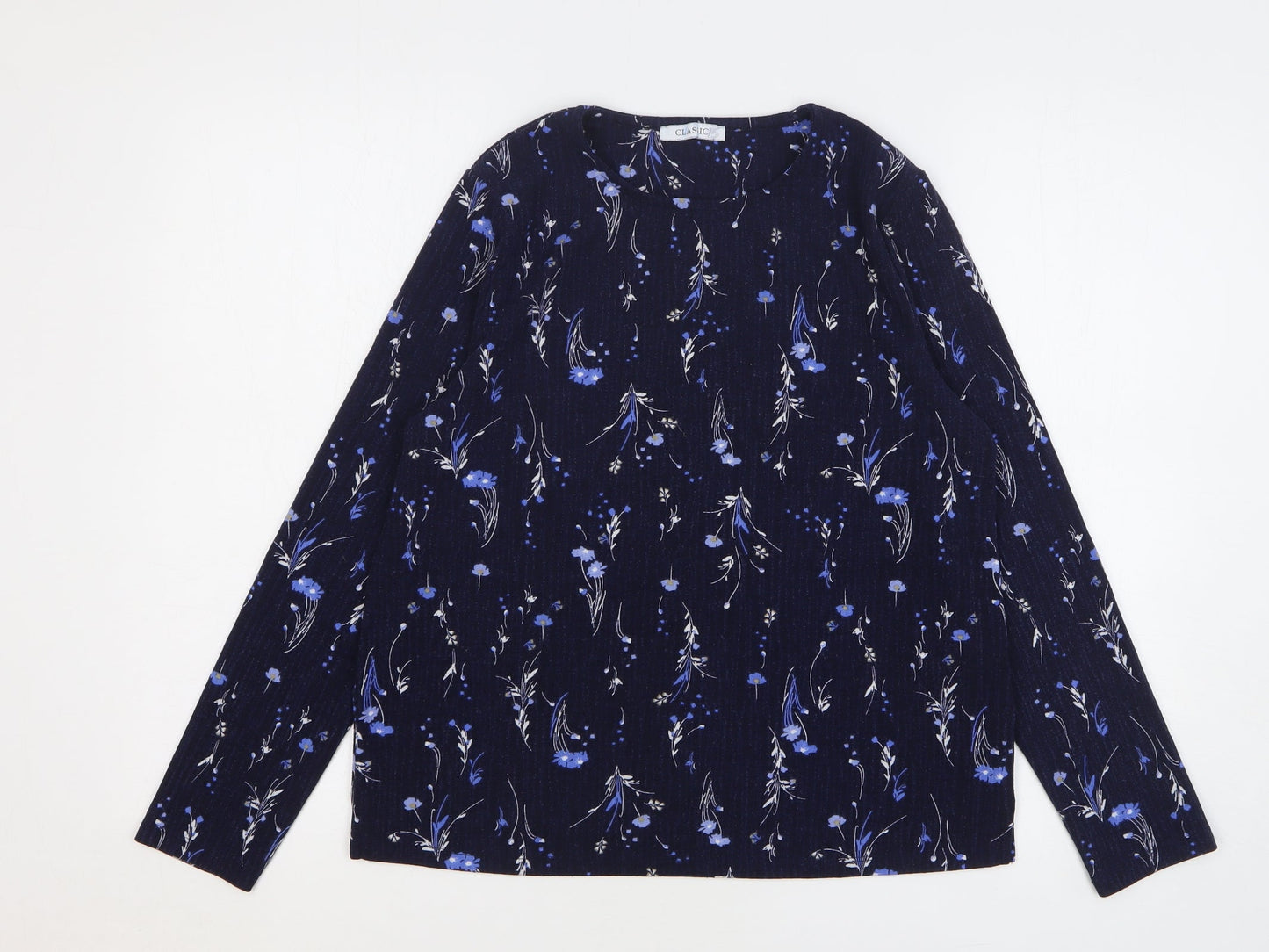 Womens UK Size 8 Marks and Spencer Blue Basic T-Shirt