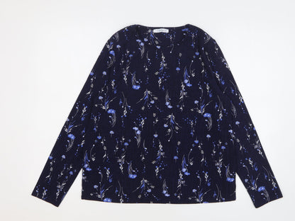 Womens UK Size 8 Marks and Spencer Blue Basic T-Shirt