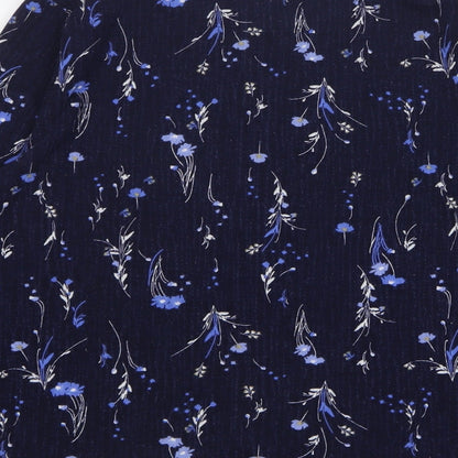 Womens UK Size 8 Marks and Spencer Blue Basic T-Shirt