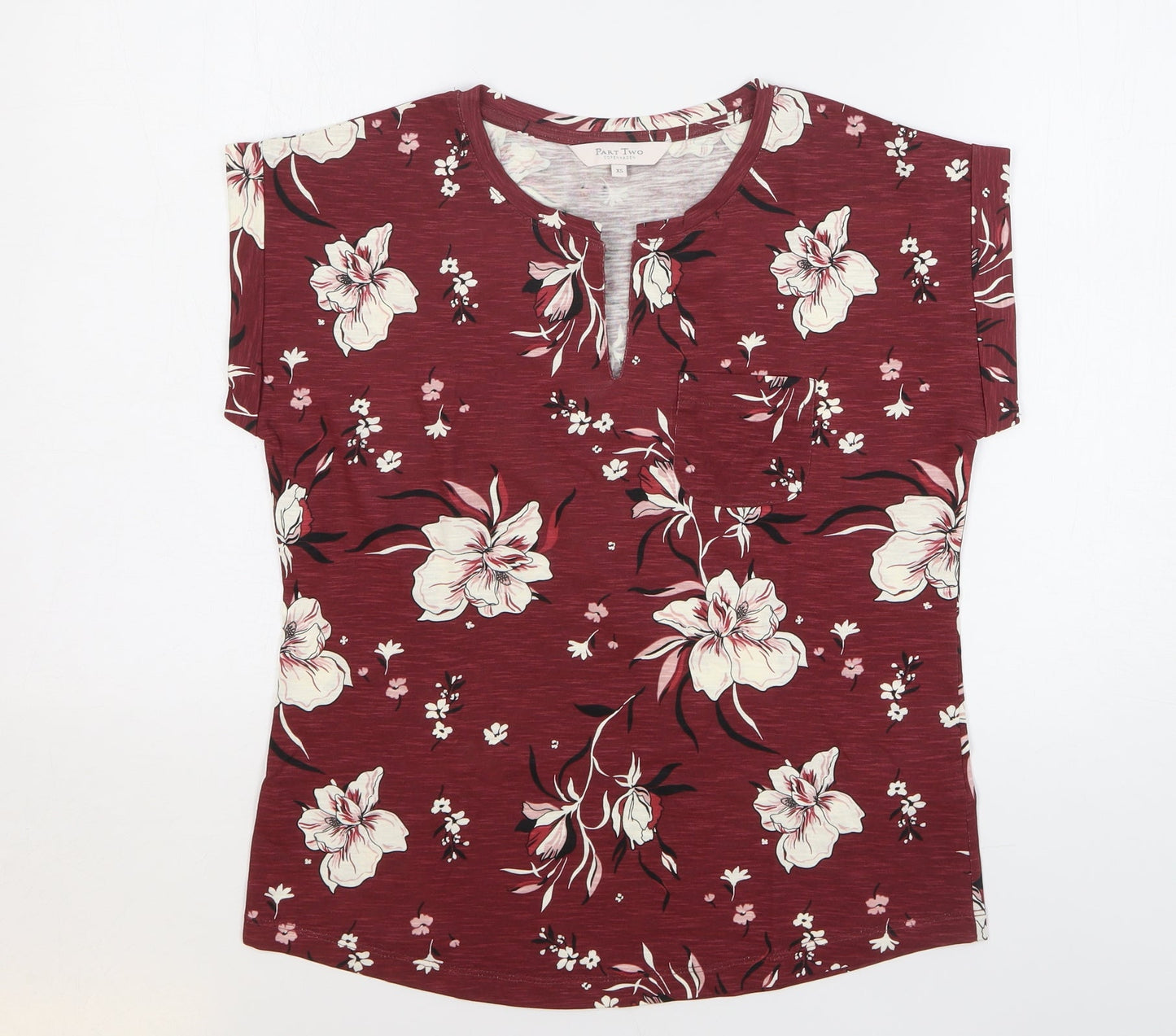 Womens UK Size XS Part Two Red Basic Blouse