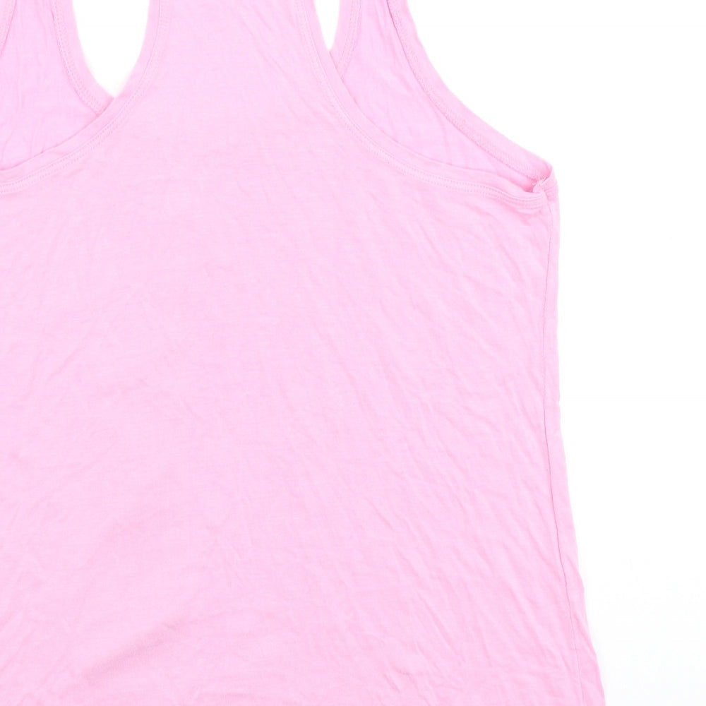 Womens UK Size 14 River Island Pink Basic Tank
