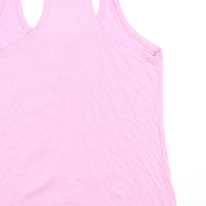 Womens UK Size 14 River Island Pink Basic Tank
