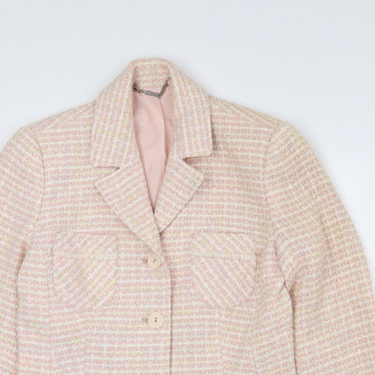 NEXT Womens Multicoloured Check 100% Acrylic Jacket Blazer Size 10