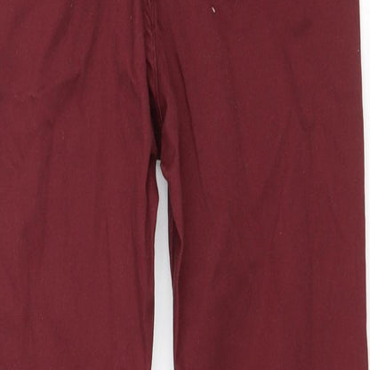 GOLD SK Womens Red Cotton Skinny Jeans Size S L27 in Regular Zip