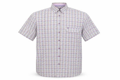 Mens UK Size XL Oakman Multicoloured  Button-Up Short Sleeve Casual Shirt