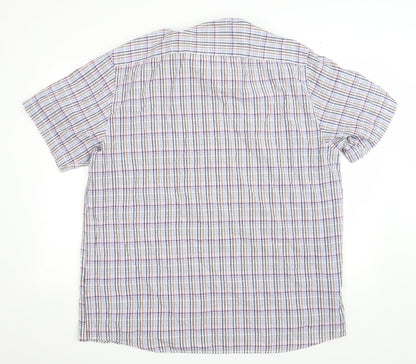 Mens UK Size XL Oakman Multicoloured  Button-Up Short Sleeve Casual Shirt