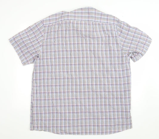 Mens UK Size XL Oakman Multicoloured  Button-Up Short Sleeve Casual Shirt
