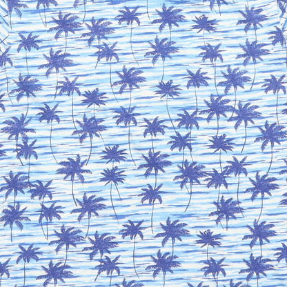 Peacocks Boys Blue Geometric Cotton Basic T-Shirt Size 10-11 Years Round Neck Pullover - Ride the wave