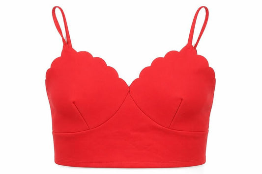 Womens UK Size 10 New Look Red Cropped Tank