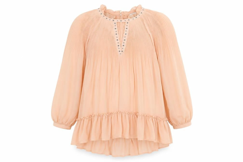 River Island Womens Orange Polyester A-Line Size 14 Crew Neck Button