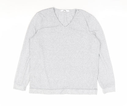 Find Womens Grey Polyester Pullover Sweatshirt Size M Pullover - Lounge Top