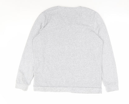 Find Womens Grey Polyester Pullover Sweatshirt Size M Pullover - Lounge Top