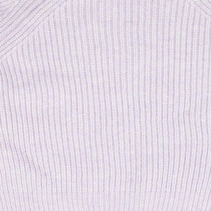 George Womens Purple Crew Neck Acrylic Pullover Jumper Size S