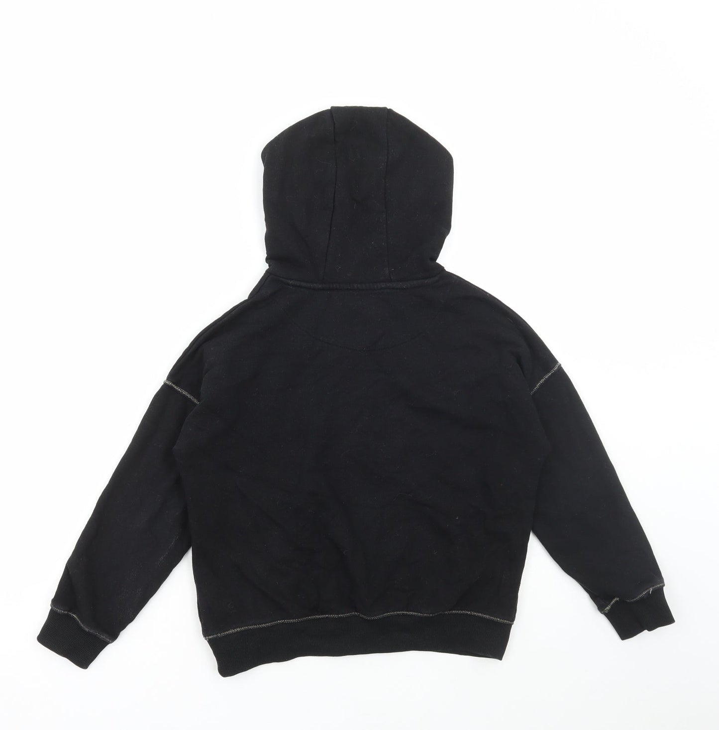 Marks and Spencer Girls Black Cotton Pullover Hoodie Size 9-10 Years Pullover - Home Alone