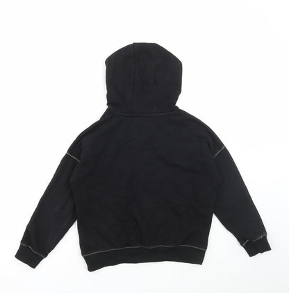 Marks and Spencer Girls Black Cotton Pullover Hoodie Size 9-10 Years Pullover - Home Alone