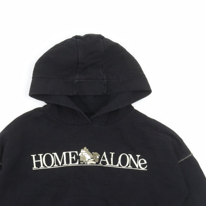 Marks and Spencer Girls Black Cotton Pullover Hoodie Size 9-10 Years Pullover - Home Alone