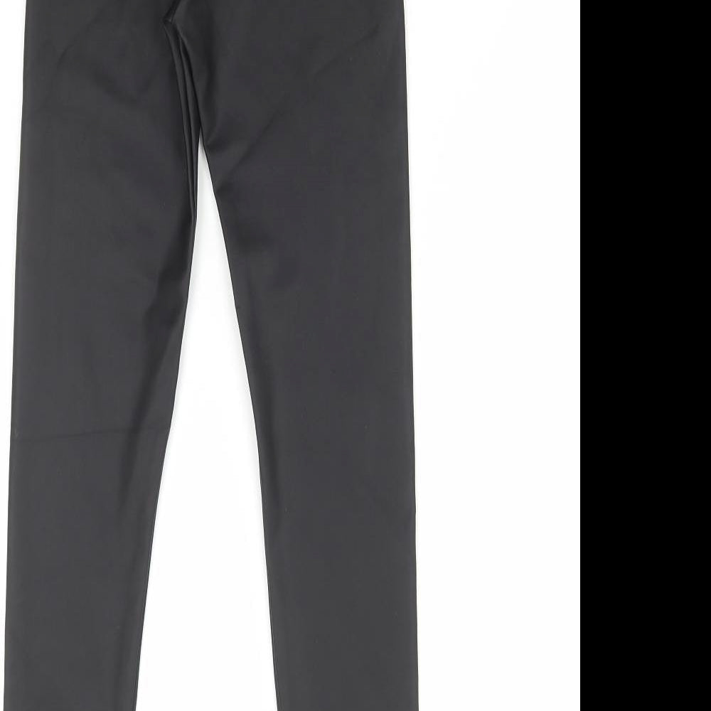 TU Girls Black Polyester Jegging Trousers Size 9 Months Regular Pullover - Faux Leather