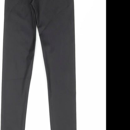 TU Girls Black Polyester Jegging Trousers Size 9 Months Regular Pullover - Faux Leather