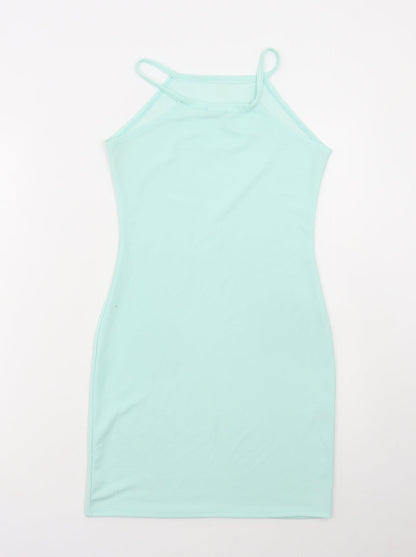 Gems Womens Blue Polyester Mini Size S Round Neck Pullover