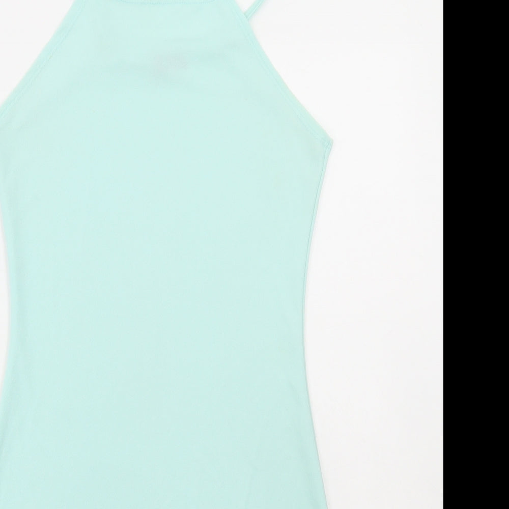 Gems Womens Blue Polyester Mini Size S Round Neck Pullover