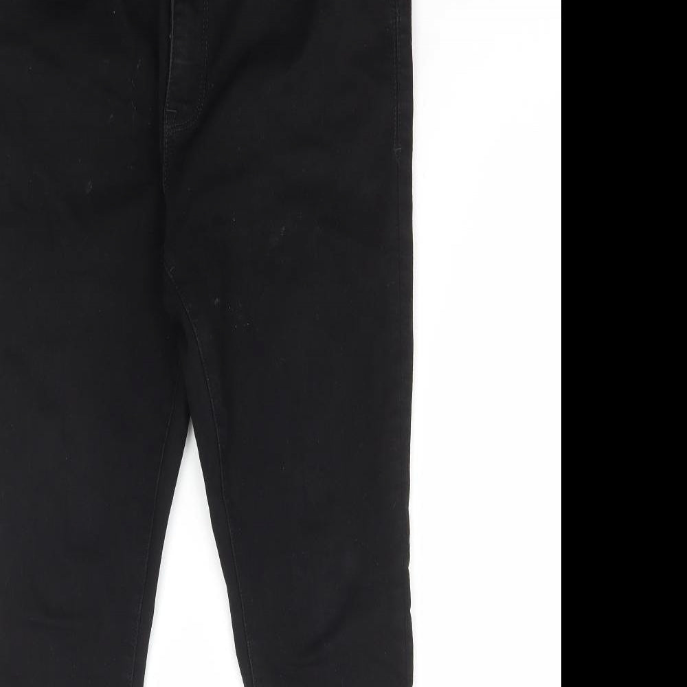 River Island Womens Black Cotton Skinny Jeans Size 32 in L30 in Regular Zip