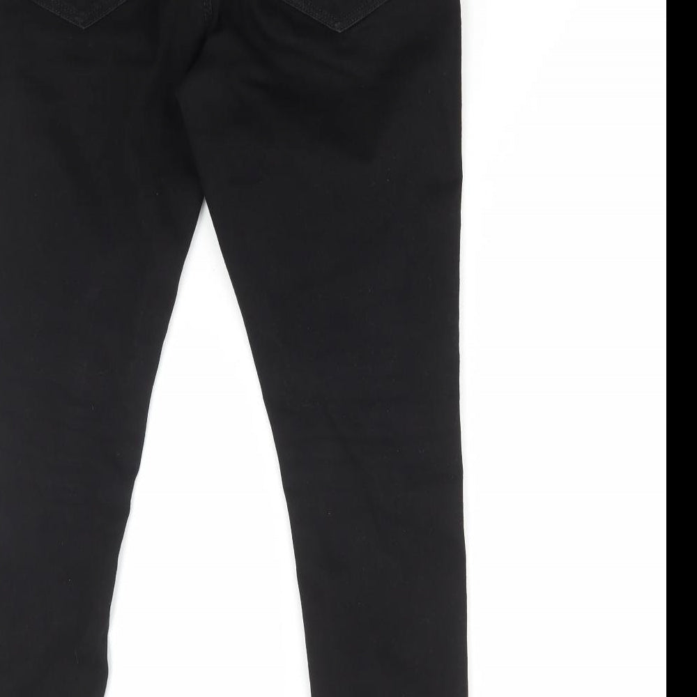 River Island Womens Black Cotton Skinny Jeans Size 32 in L30 in Regular Zip