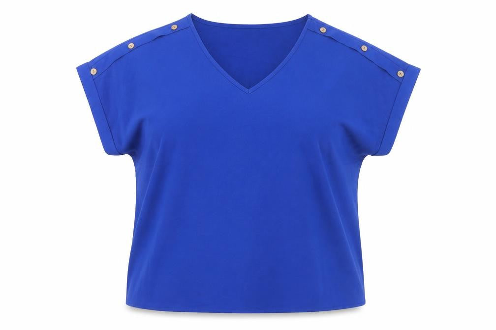Womens UK Size L SheIn Blue Basic Blouse