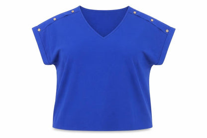 Womens UK Size L SheIn Blue Basic Blouse