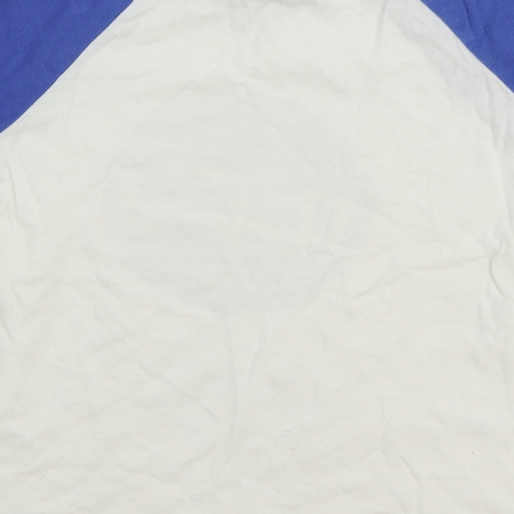 Cherokee Boys White 100% Cotton Basic T-Shirt Size 4-5 Years Round Neck Pullover - Awesome
