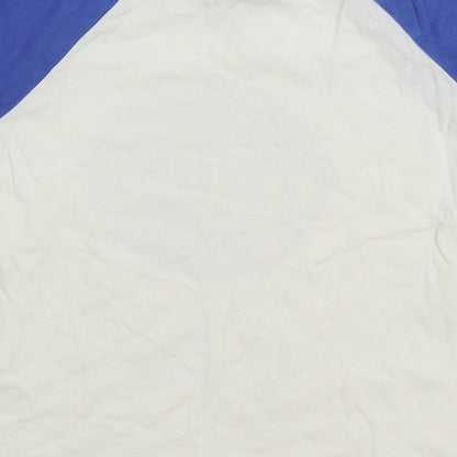 Cherokee Boys White 100% Cotton Basic T-Shirt Size 4-5 Years Round Neck Pullover - Awesome