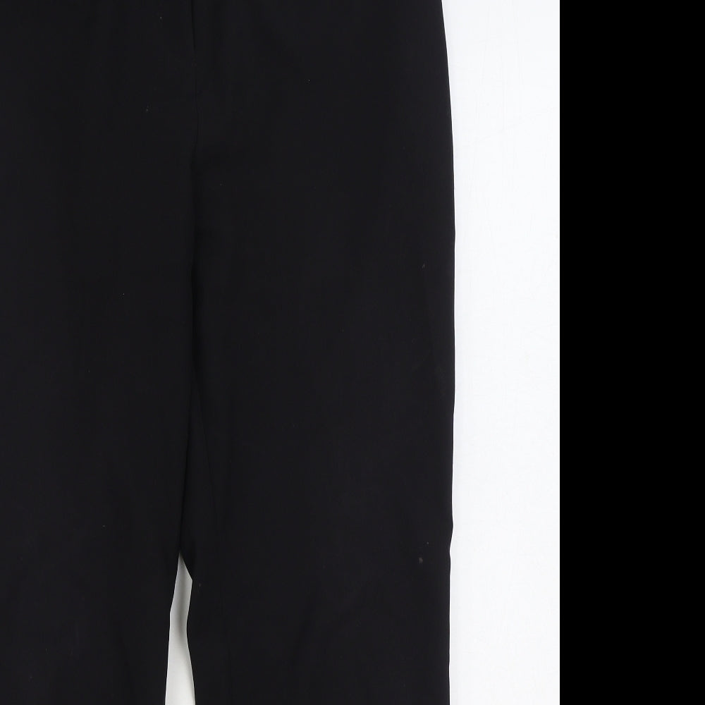 F&F Womens Black Polyester Trousers Size 12 L27 in Regular Zip