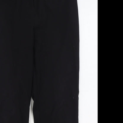 F&F Womens Black Polyester Trousers Size 12 L27 in Regular Zip