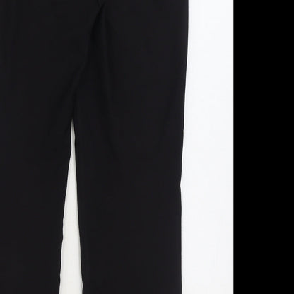 F&F Womens Black Polyester Trousers Size 12 L27 in Regular Zip
