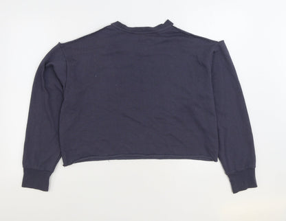 New Look Womens Grey Polyester Pullover Sweatshirt Size M Pullover