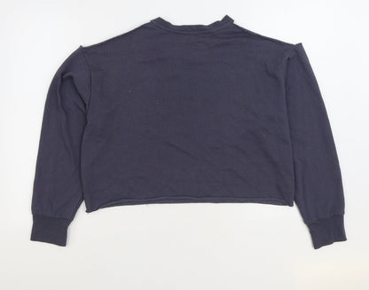 New Look Womens Grey Polyester Pullover Sweatshirt Size M Pullover