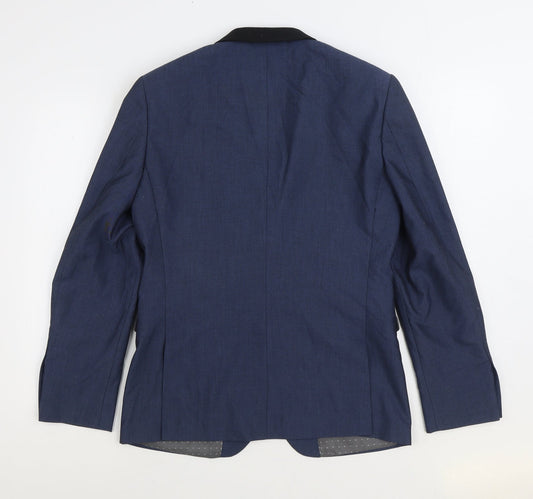 Mens UK Size 38 Burton Regular Blue Suit Jacket