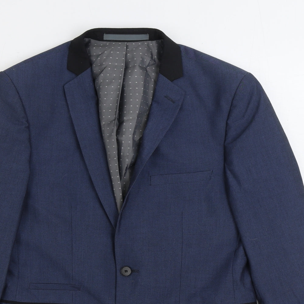 Mens UK Size 38 Burton Regular Blue Suit Jacket