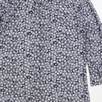 Womens UK Size 14 Atmosphere Blue Basic Button-Up