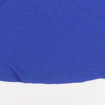Womens UK Size M Blue Vanilla Blue Cropped Blouse