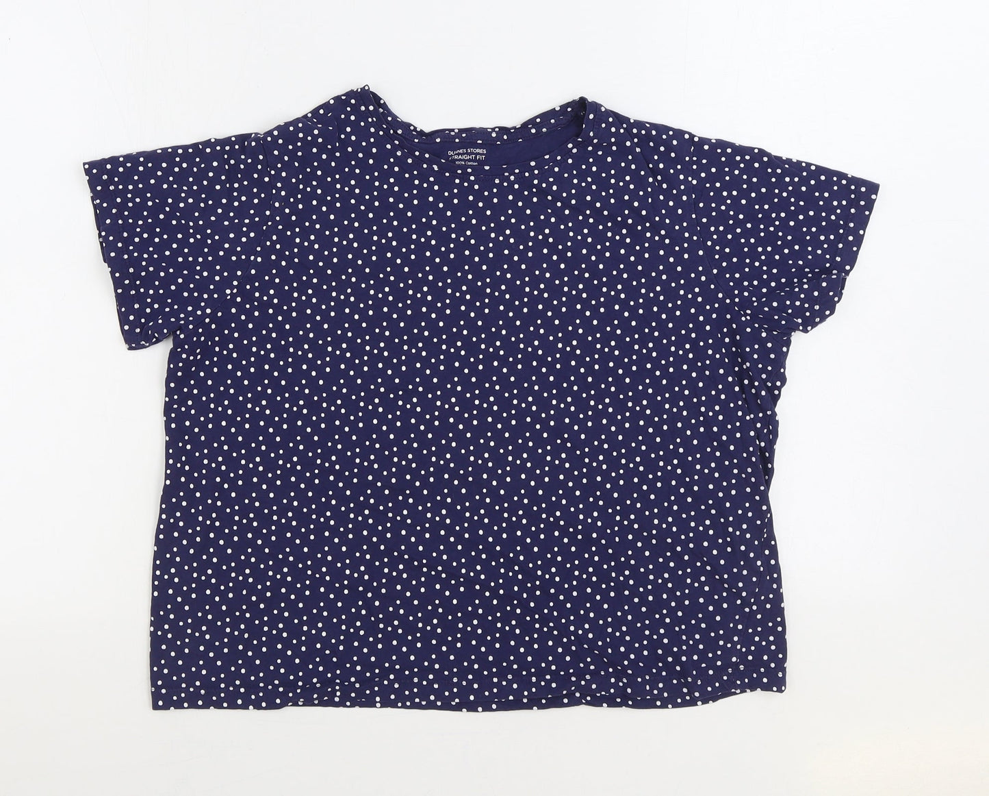 Womens UK Size L Dunnes Stores Blue Basic T-Shirt