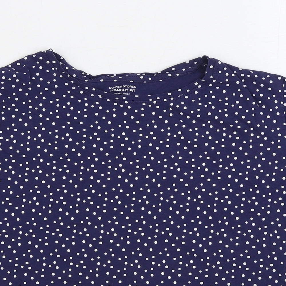 Womens UK Size L Dunnes Stores Blue Basic T-Shirt